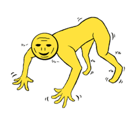 Yellow human forms sticker #15069251