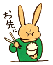 Four sisters of rabbits sticker #15069991