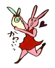 Four sisters of rabbits sticker #15070019