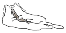 Melting Cat sticker #15070187