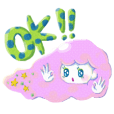 The girl with messy hair sticker #15071326