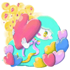 The girl with messy hair sticker #15071334