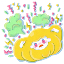 The girl with messy hair sticker #15071336