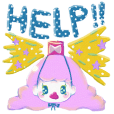 The girl with messy hair sticker #15071339