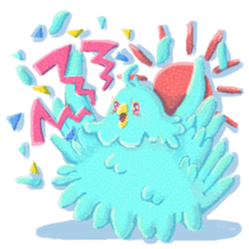 The girl with messy hair sticker #15071347