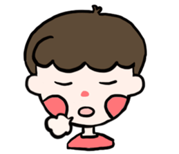 Natural roll boy can also be very cute sticker #15071361