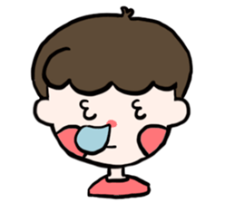 Natural roll boy can also be very cute sticker #15071370