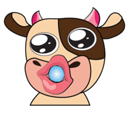 Lovely Dairy Cow Multiple Personality sticker #15071828