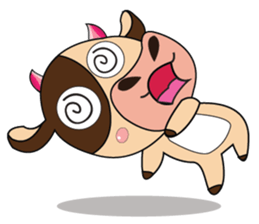 Lovely Dairy Cow Multiple Personality sticker #15071830