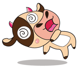 Lovely Dairy Cow Multiple Personality sticker #15071830