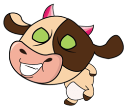 Lovely Dairy Cow Multiple Personality sticker #15071832