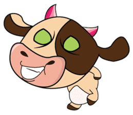 Lovely Dairy Cow Multiple Personality sticker #15071832