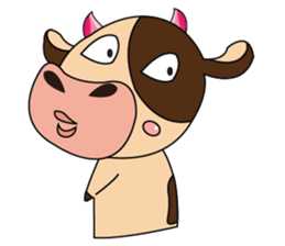 Lovely Dairy Cow Multiple Personality sticker #15071834