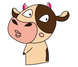 Lovely Dairy Cow Multiple Personality sticker #15071834