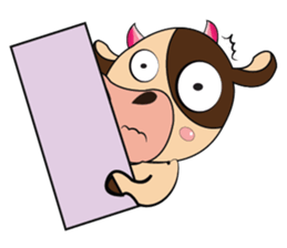 Lovely Dairy Cow Multiple Personality sticker #15071836