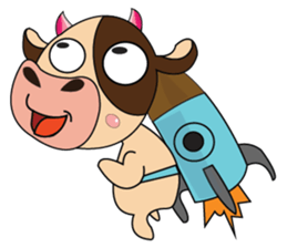 Lovely Dairy Cow Multiple Personality sticker #15071837