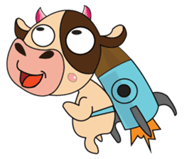 Lovely Dairy Cow Multiple Personality sticker #15071837