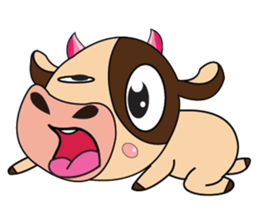 Lovely Dairy Cow Multiple Personality sticker #15071838
