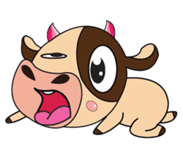 Lovely Dairy Cow Multiple Personality sticker #15071838