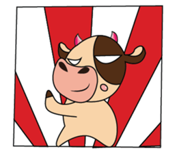 Lovely Dairy Cow Multiple Personality sticker #15071839