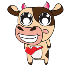 Lovely Dairy Cow Multiple Personality sticker #15071840