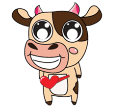 Lovely Dairy Cow Multiple Personality sticker #15071840