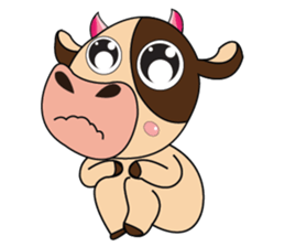 Lovely Dairy Cow Multiple Personality sticker #15071844