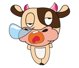 Lovely Dairy Cow Multiple Personality sticker #15071845