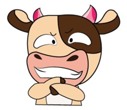 Lovely Dairy Cow Multiple Personality sticker #15071846