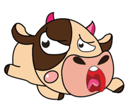 Lovely Dairy Cow Multiple Personality sticker #15071847