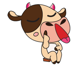 Lovely Dairy Cow Multiple Personality sticker #15071848
