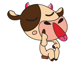 Lovely Dairy Cow Multiple Personality sticker #15071848