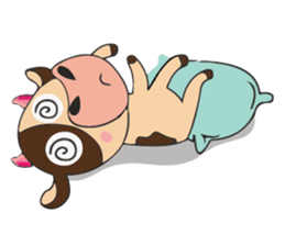Lovely Dairy Cow Multiple Personality sticker #15071850