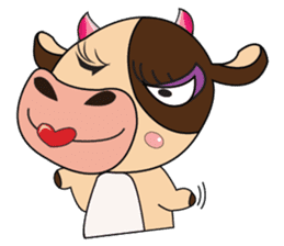 Lovely Dairy Cow Multiple Personality sticker #15071851