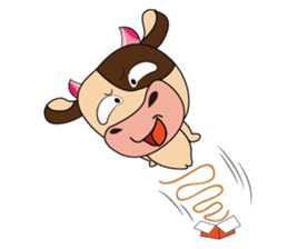 Lovely Dairy Cow Multiple Personality sticker #15071856