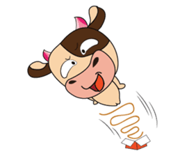 Lovely Dairy Cow Multiple Personality sticker #15071856