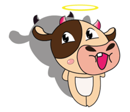 Lovely Dairy Cow Multiple Personality sticker #15071857