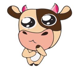 Lovely Dairy Cow Multiple Personality sticker #15071859