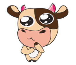 Lovely Dairy Cow Multiple Personality sticker #15071859
