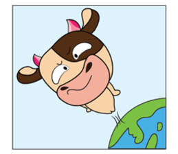 Lovely Dairy Cow Multiple Personality sticker #15071860