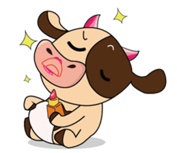Lovely Dairy Cow Multiple Personality sticker #15071862