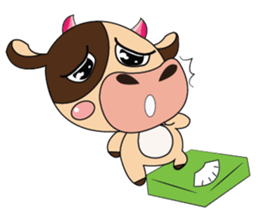 Lovely Dairy Cow Multiple Personality sticker #15071864