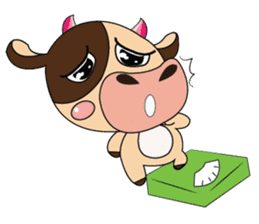 Lovely Dairy Cow Multiple Personality sticker #15071864