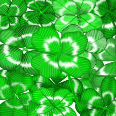 Heart mark four leaf clover