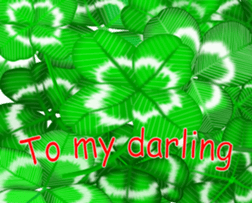 Heart mark four leaf clover sticker #15072276