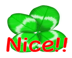 Heart mark four leaf clover sticker #15072278