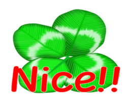 Heart mark four leaf clover sticker #15072278