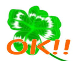 Heart mark four leaf clover sticker #15072279