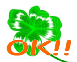 Heart mark four leaf clover sticker #15072279