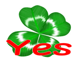 Heart mark four leaf clover sticker #15072280